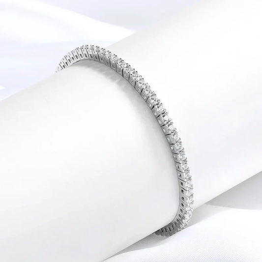 Bracelet de Tennis 2MM de Moissanite Véritable D Couleur 100% pour Femme Diamant de Laboratoire Original en Argent 925 Bijoux Chaîne de Fête Hip Hop
