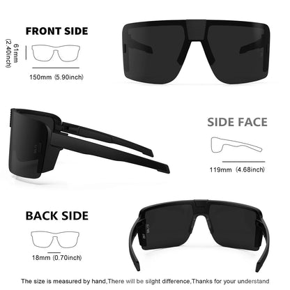 XXL Size Double Extra Large Z87 Sunglasses for Big Wide Heads Men Women TR90 Ultralight UV Protection Sun Glasses 8227