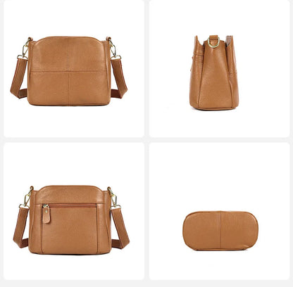 Genuine Leather Women Underarm Bag Versatile Shoulder Handbag Luxury Cowhide Female Crossbody Bag