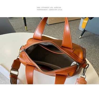 MS Genuine Leather Woman Bags Luxury Retro Shoulder Handbag Vintage Lady Messenger Casual Tote Crossbody Purses Black 2023 New