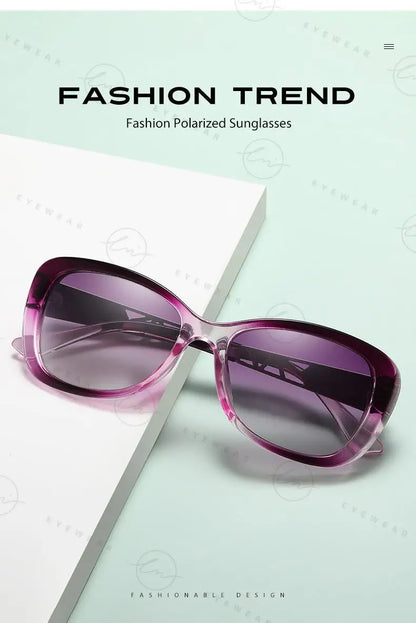 2024 Women's Sunglasses Gradient Polarized Lens Luxury Design Ladies Elegant UV400 Fashion Eyewear Lunette De Soleil Femme