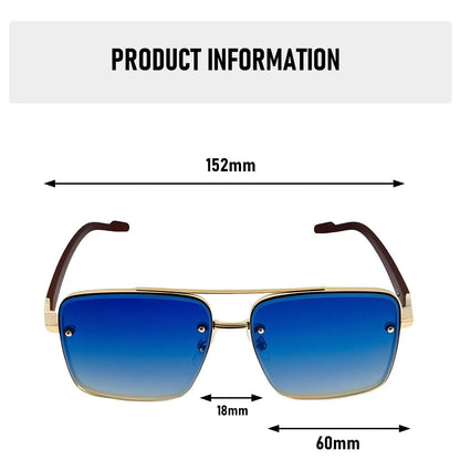UV400 Protection Square Sunglasses Women Trendy Beach Vacation Brand Design Wooden Vintage Retro Sunglass Men Fashion Glasses