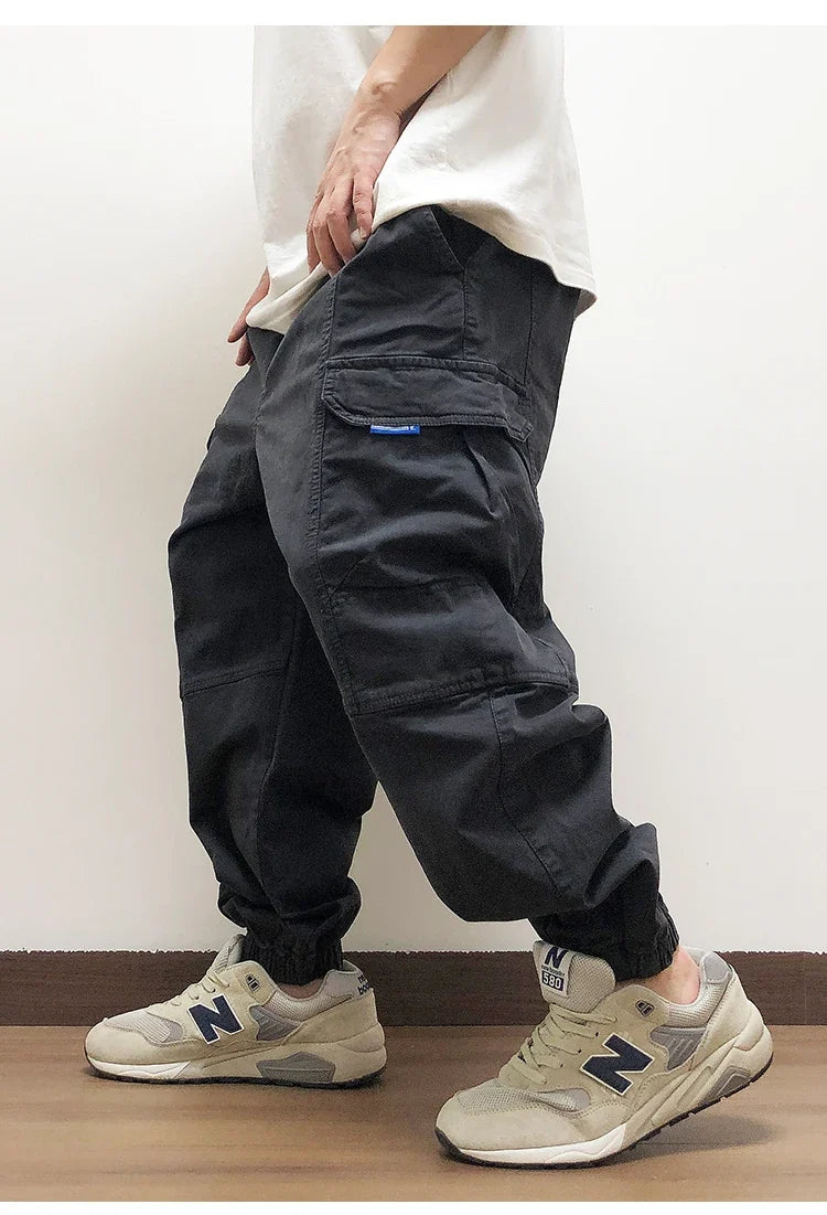 High Quality Japanese Streetwear Baggy Cargo Pants Hip Hop Men'S Clothing Plus Size Casual Jogging Pants Harajuku Trousers Male