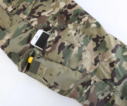 Men New Tactical Pants Multiple Pockets Waterproof Abrasion Resistant Cargo Trousers Outdoors Hiking Climbing Training Pant