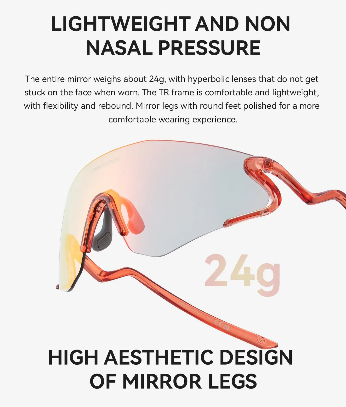 Photochromic Cycling Glasses Windproof Dustproof UV400 Protection Glasses Cycling Outdoor Sports Sunglasses Unisex