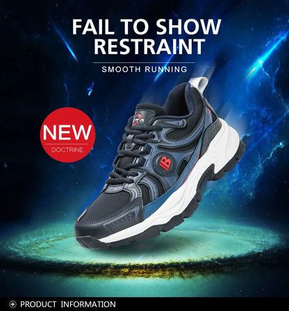 New Designers Action Leather Mesh Jogging Shoes Men Breathable Running Shoes Walking Sports Sneakers Athletic Trainers
