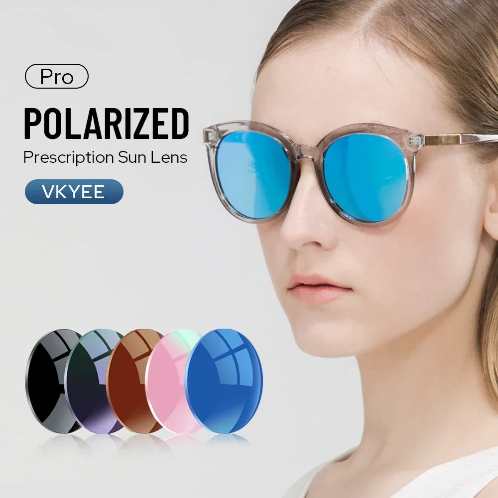 Polarized Gray Brown Pink Purple Blue Series 1.56 1.61 1.67 Prescription Glasses Lenses For Myopia Hyperopia