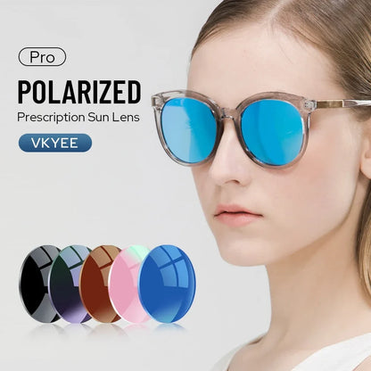 Polarized Gray Brown Pink Purple Blue Series 1.56 1.61 1.67 Prescription Glasses Lenses For Myopia Hyperopia