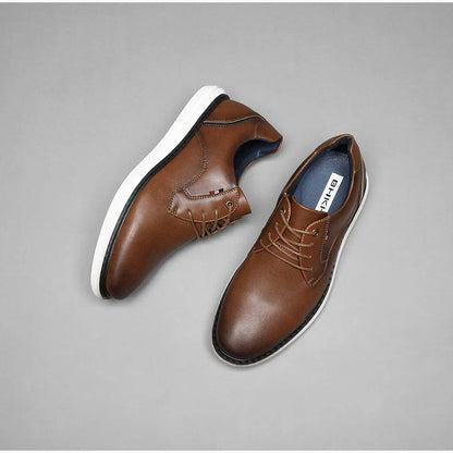 2025 Spring/Summer New Men Shoes Comfy Luxury Brand Men Casual Shoes Lace Up Business Style Dress Shoes BHKH Men Shoes