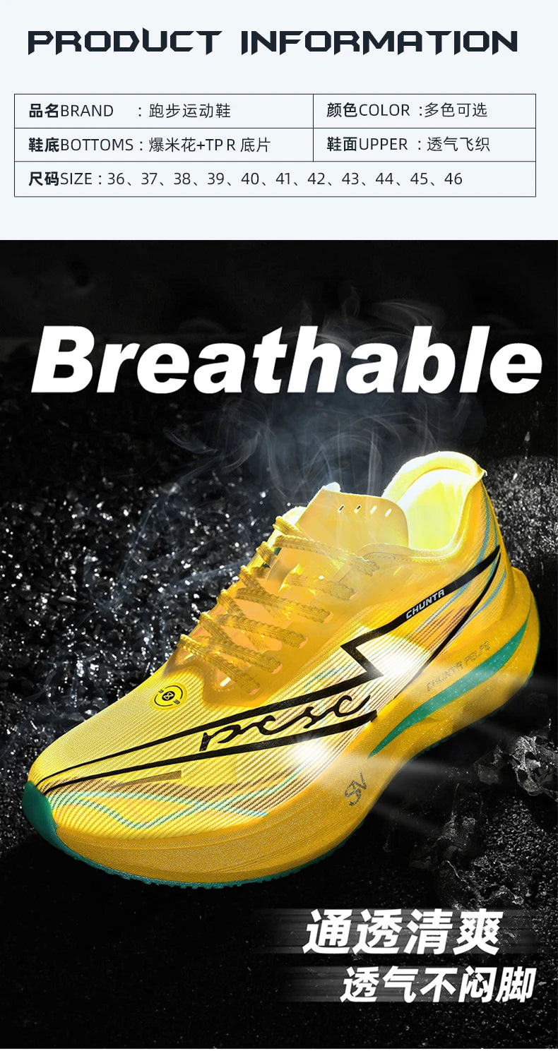 Running Shoes Carbon Board Marathon Men Speciality Sports Breathable Lightweight Women's Comfortable Athletic Chunta Sneakers
