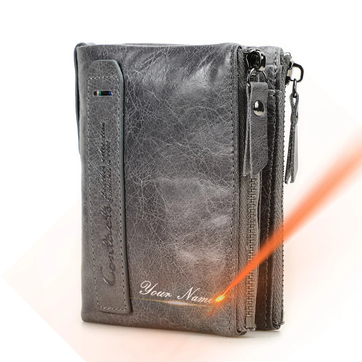 Genuine Leather Short Wallets for Women Luxury Designer Coin Purse Female Money Clip Card Holder Customize Men Wallets