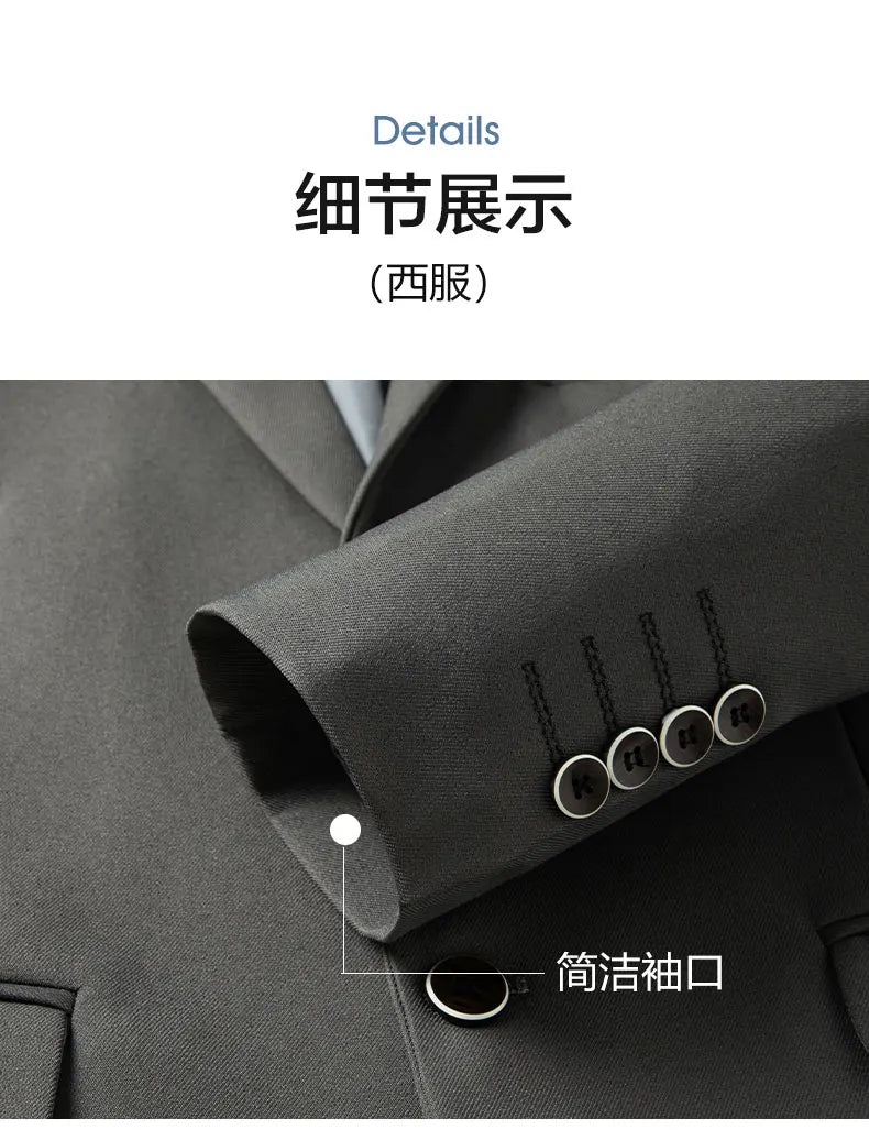 2025 Men's Slim Fit Business Casual Blazer High Quality Fashion All-in-One Banquet Korean Style Handsome Trend for All Seasons