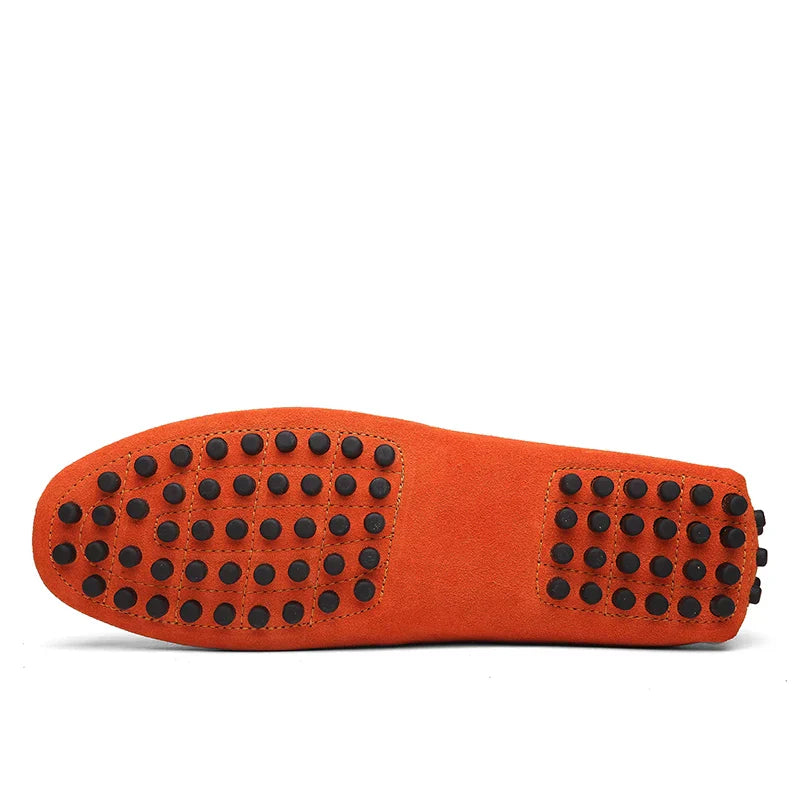 Men's Casual Fashion Genuine Leather Loafers Moccasins Slip-On Driving Shoes 38-50 Size Range Male Flats Comfort Footwear