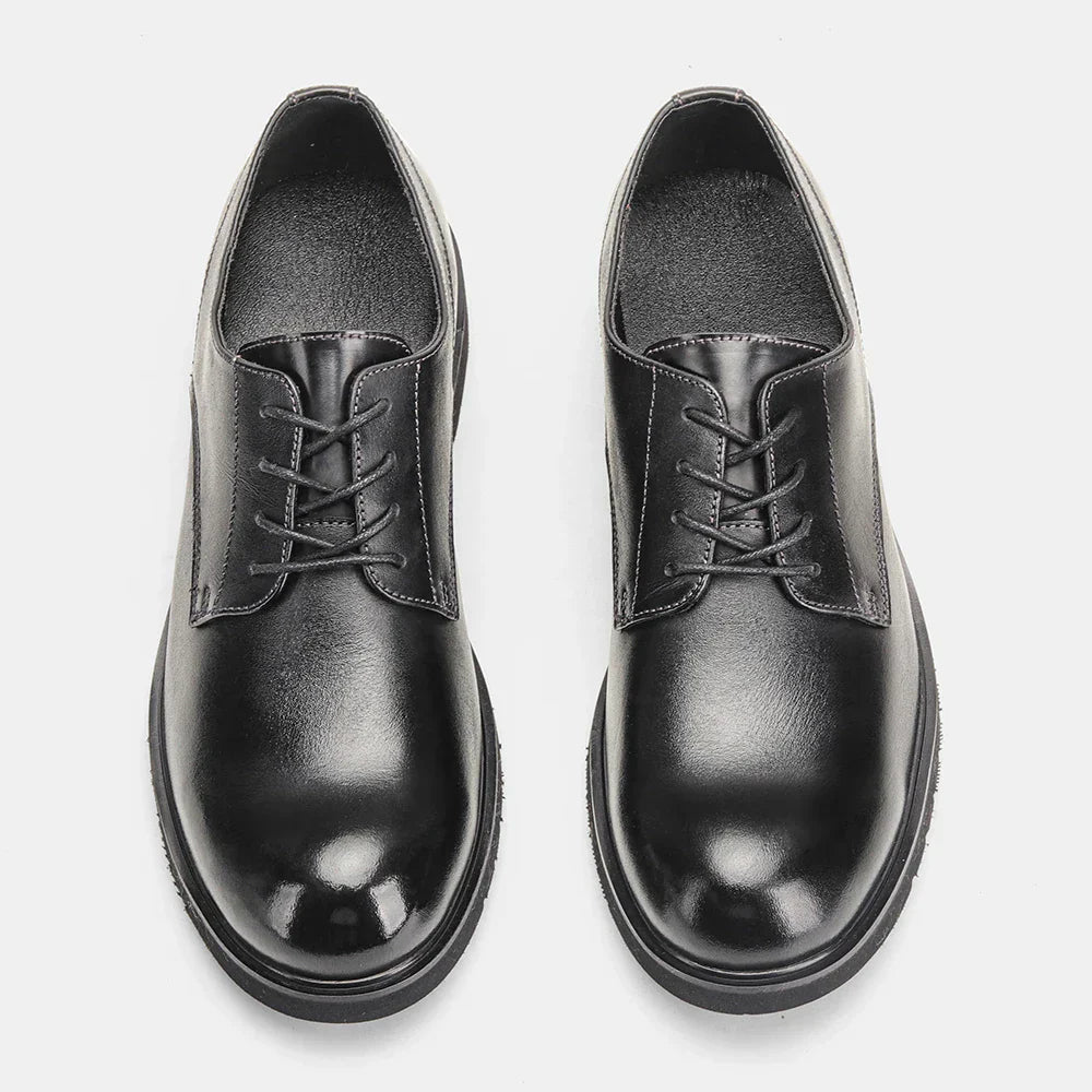 Genuine Leather Men Derby Shoes Ultralight Comfortable fashion Men Casual shoes Black Men Leather Shoes #KD6675