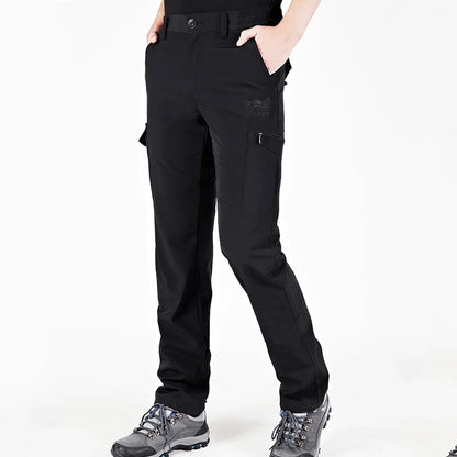 Outdoor Work Pants Men Spring Autumn Casual Cargo Trousers Waterproof Hiking Pants Elastic Waist Travel Workwear Tactical Pants