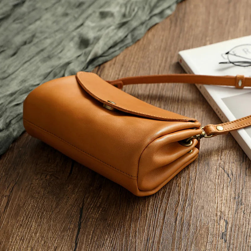 High Quality Genuine Leather Women Crossbody Bag New Style Multi-Layered Messenger Bags Small Female Mobile Phone Purse Bag