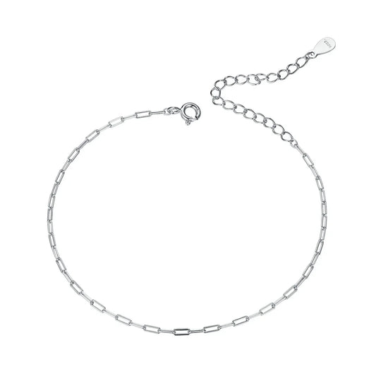Véritable bracelet en argent sterling 925 simple en or, chaîne de câble de base, maillons creux pour femmes, bijoux de mode, deux couleurs SCB221