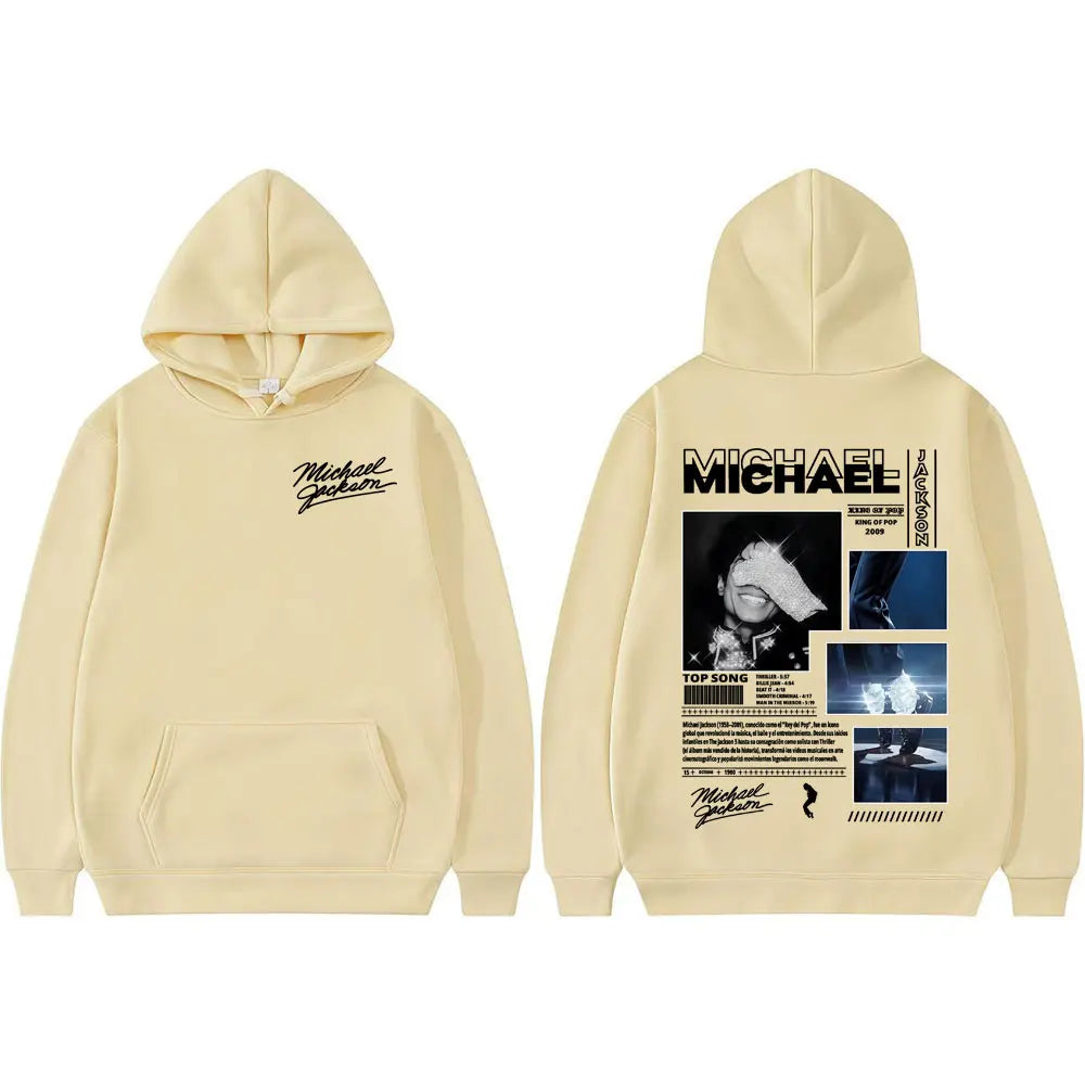 Michael Jackson King of Pop World Tour Hoodies Men Women Fashion Classic Oversized Hoodie High Quality Casual Fleece Sweatshirts