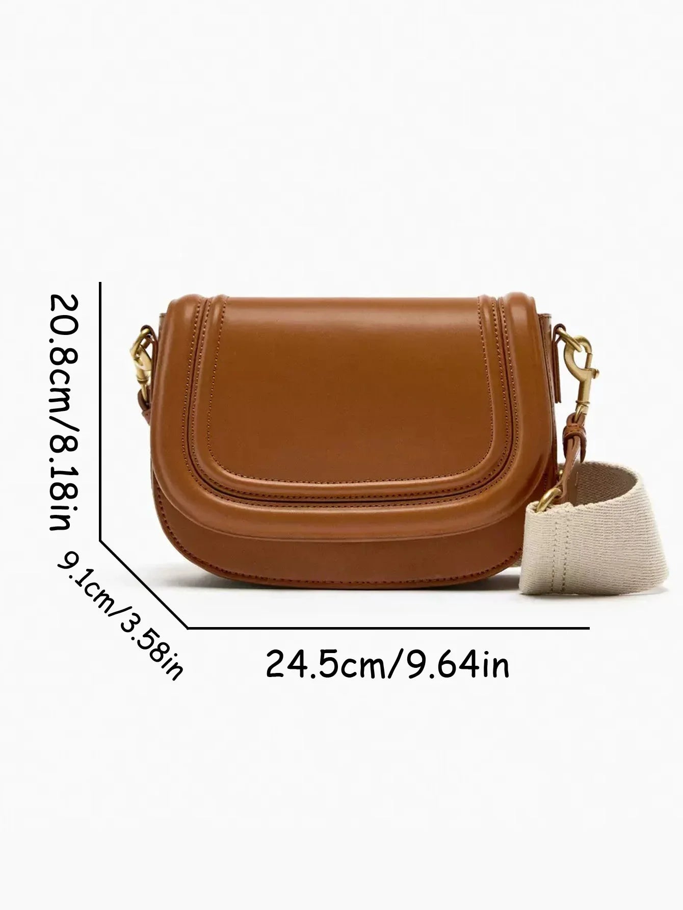 Saddle bag, shoulder bag, popular foreign trade bag, 2024 new wide shoulder strap, diagonal cross armpit, cross-border wholesale