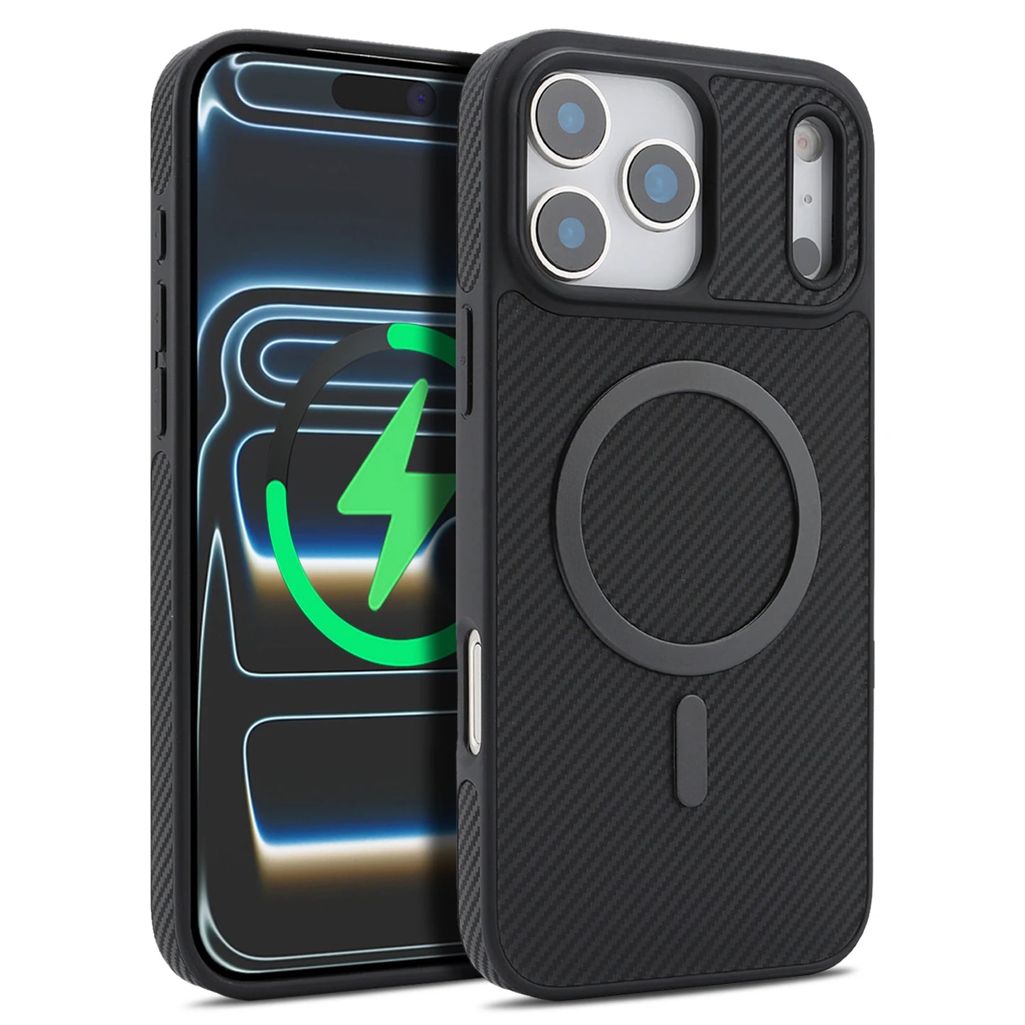 Luxury Carbon Fiber Magnetic Leather Phone Case For iPhone 17 Pro Max 16 Plus 15 14 13 12 For Magsafe Shockproof Slim Fit Cover