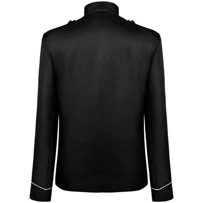 2025 New Black-gold/Silver Halloween Blazer Jacket for Men and Women,medieval Court Dress, Vintage Gothic Steam Drummer Costume