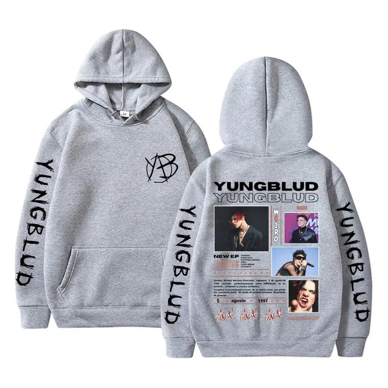 Yungblud Weird Music Album Graphic Hoodie Men Alternative Rock Oversized Sweatshirt Men's Clothing Hip Hop Vintage Streetwear