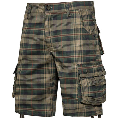 Men Camo Shorts for Men Classic Relaxed Fit Cargo Shorts Multi Pocket Outdoor Hiking Shorts