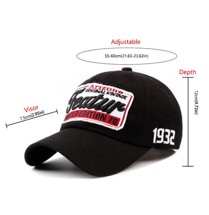 Letter Embroidery Baseball Caps For Men Women Cotton Winter Hat Hip Hop Fitted Caps Spring Summer Casual Sports Unisex Visor Hat