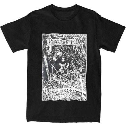 Men Women T-Shirt Grausamkeit Music Black Metal Gothic T Shirts Popular Summer Tee Shirt Funny Casual 100 Cotton Tops Plus Size