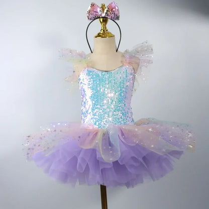 Summer Ballet Dance Dress Girl Stage Tutu Girls Dresses Costume Baby Clothing Robe Fille Kids Outfit Vestidos Children's Day
