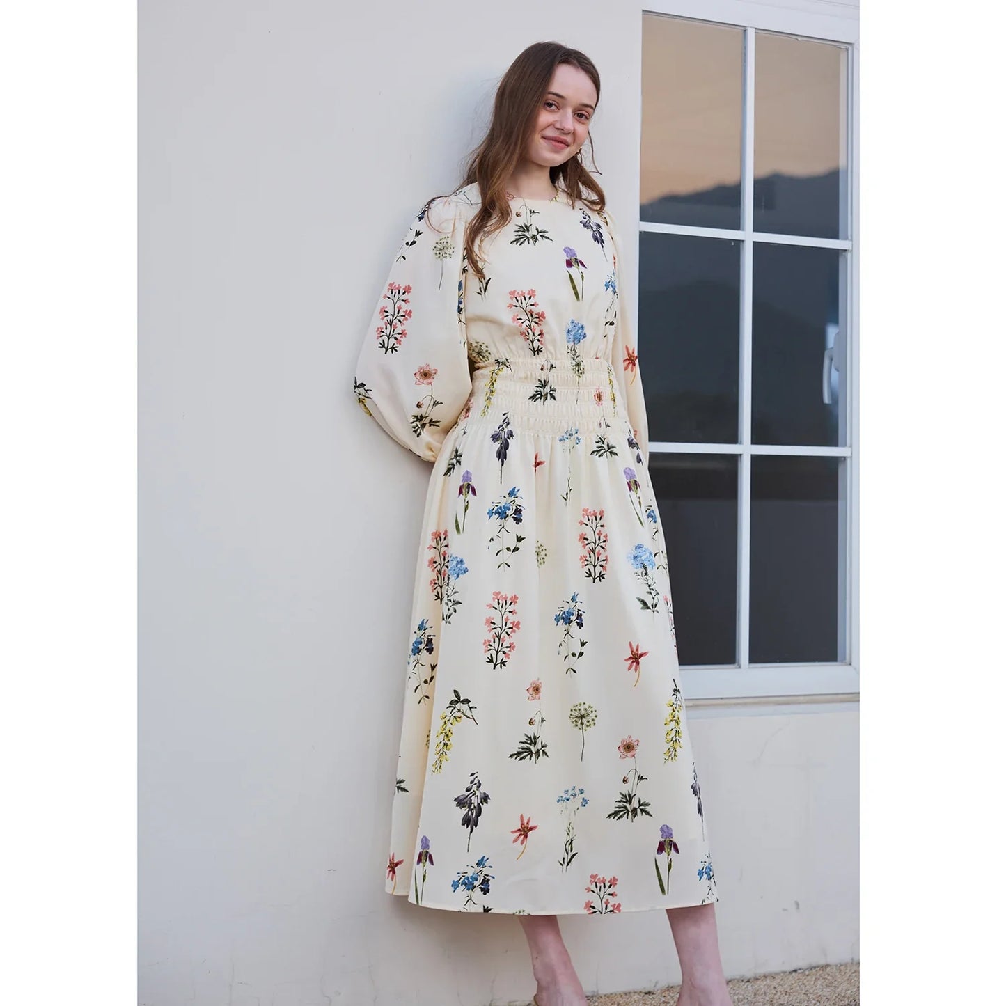 AP SS26 Women Smock Floral Dress Sweet Style
