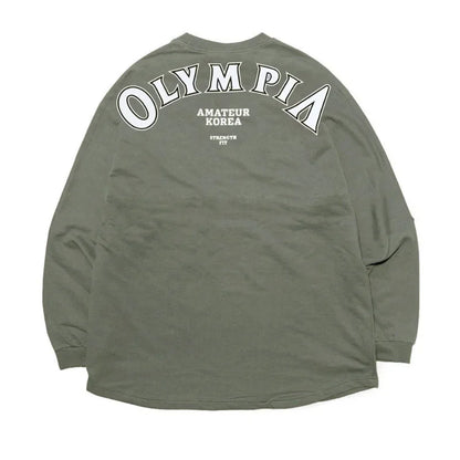 Men's Cotton Casual Long Sleeve T-shirt Man Gym Fitness Sweatshirt O-Neck Running Training Tops Male Workout Clothing Undershirt
