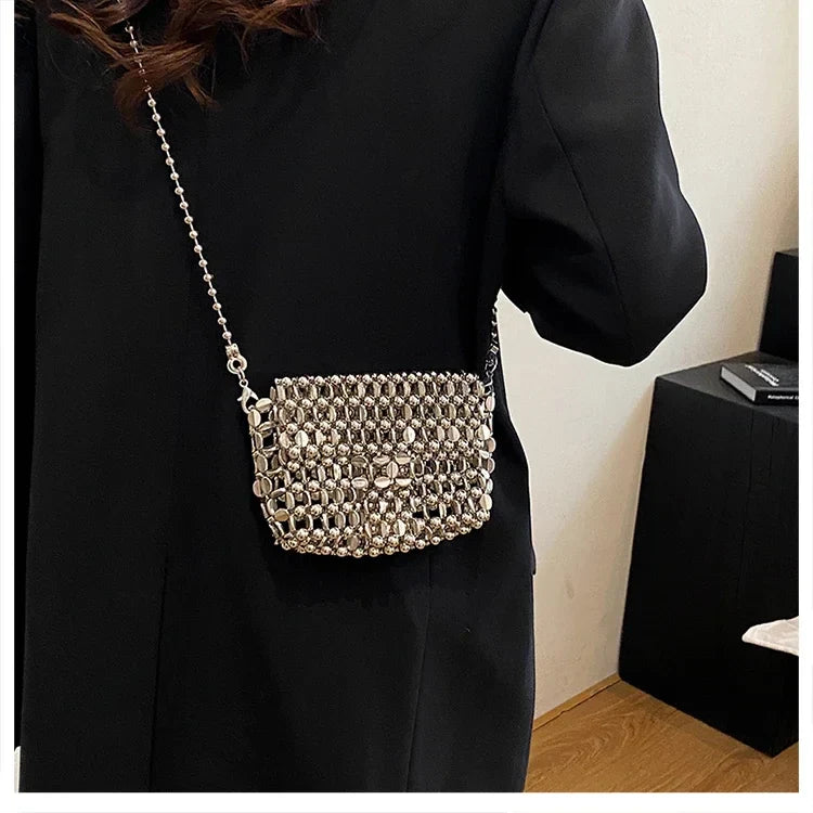 PU Sense of Luxury Solid Color Evening Bags Hollow Out Temperament 2025 Hot Sale Ladies Bags Versatile Fashion Shoulder Bags