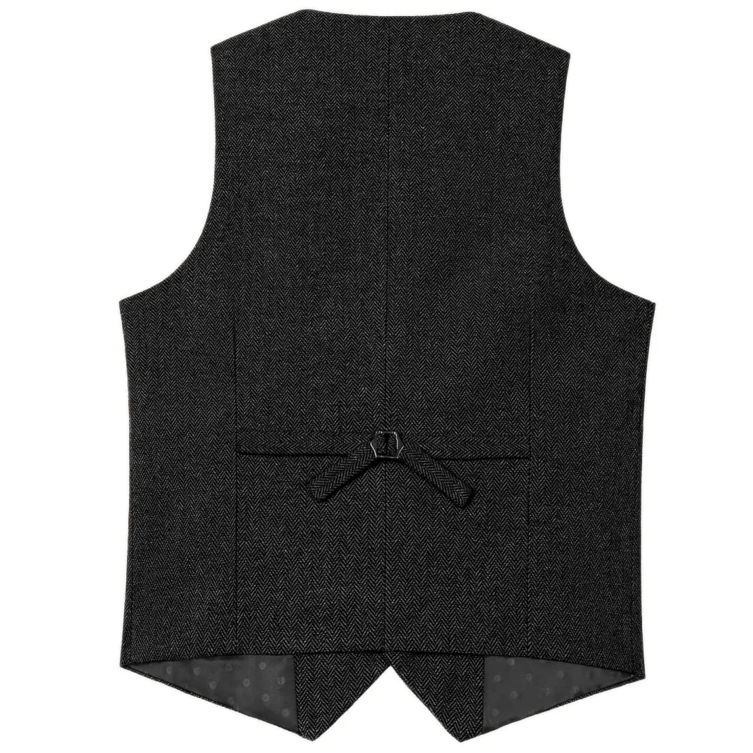 Men Vest Brown Herringbone Single Button With Pocket Waistcoat For Wedding Party Business Work Office Daily Men Suit Vest