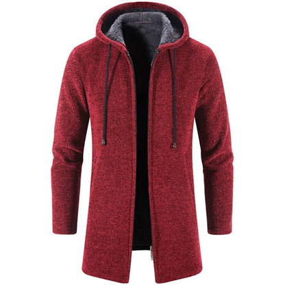 Autumn And Winter Cashmere Men's Cardigan Chenille Outer Sweater Coat Windbreaker Solid Color Fashion Clothing