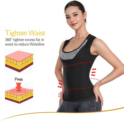 Suit for Women Body Shaper Heat Trapping Vest  Weight Loss Workout Shirt Tank Top Slimming Women Shapwear Training