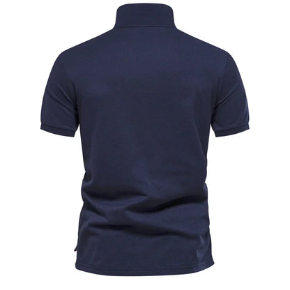 New Design Gradient Printed Cotton Blend Polo Shirts for Men Short Sleeve Summer Fashion Mens Polos