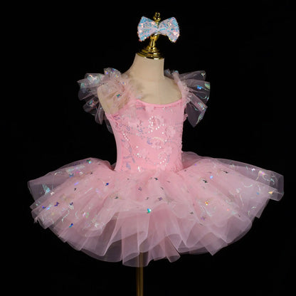 Summer Ballet Skirt Girl Dress Kids Outfit Vestidos Tutu Girls Dresses Dance Costume Baby Clothing Ballerine Children's Day