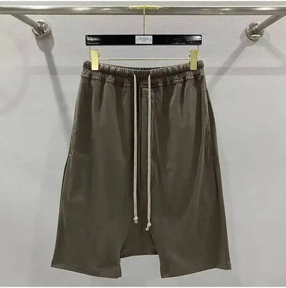 Summer New Men's Tide Y2K Original Design High Street cotton Fashion Punk Dark Casual Loose Cropped Pants Shorts Ins HK5611