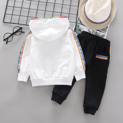 Spring Autumn Baby Girl Clothes Suit Boys Clothing Children Hooded Jacket Pants 2Pcs/Sets Toddler Sports Costume Kids Tracksuits