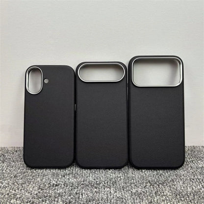 Luxury For MagSafe Wireless Charge PU Leather Phone Case For IPhone 17 Air Pro Max Magnetic Frosted Soft Silicone Protect Cover