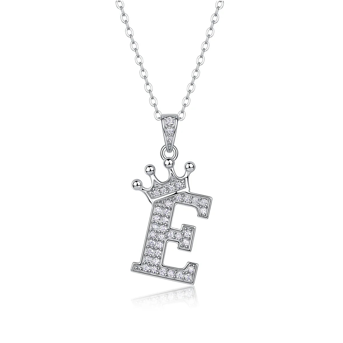 925 Silver Initial Necklace Sparkling Full Moissanite Diamond Pendant Charm Necklaces for Women Letter Name Choker Jewelry Gift
