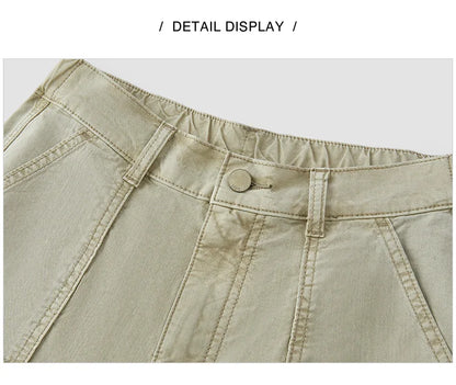 Women Pants Denim Drawstring Cool Feeling Loose Workwear American Street Style Cool Wide Leg 2026 Summer Fashion Top