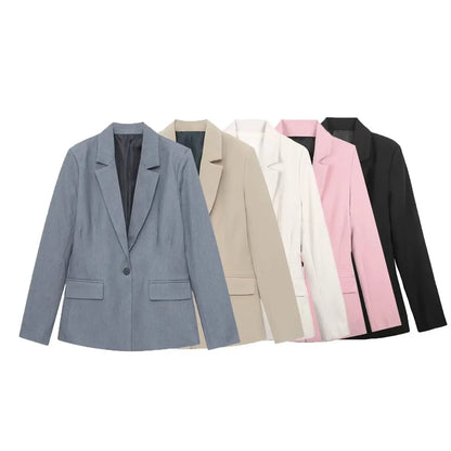 2026 New Office Women's Blazers & Jackets Fashion Slim Elegant Spring Women's Jacket Chic Young Commuter Warm Long Sleeve Blazer