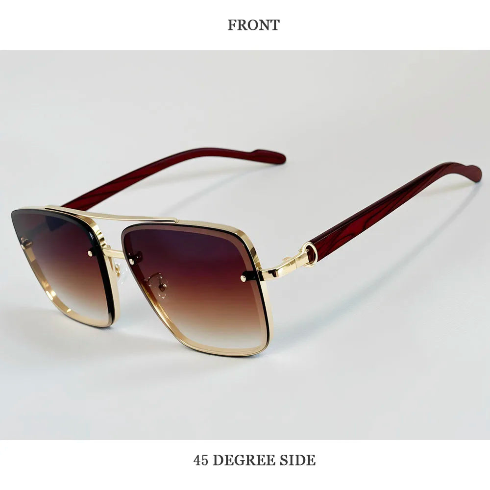 UV400 Protection Square Sunglasses Women 2026 Luxury Brand Design Sunglass Men Vintage Fashion Glasses Dropshipping Gafas De Sol