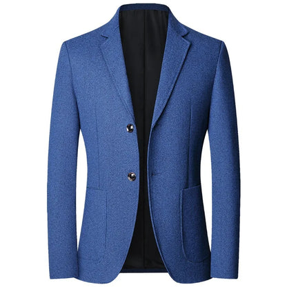 2025 Spring and Autumn New Six Color Checkered Non-iron  Suit Jackets for Men, Royal Blue Casual Blazer Masculino /blazer Hombre
