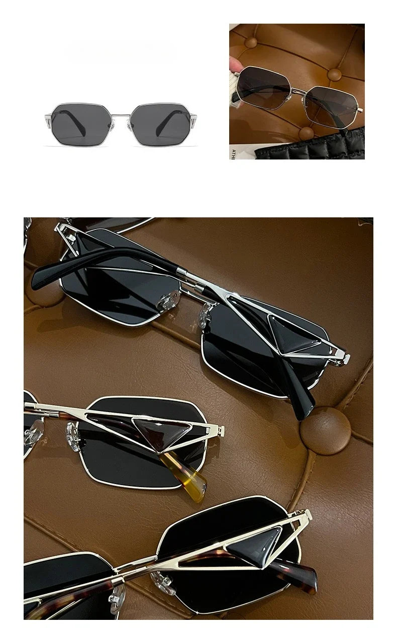 New Fashion High-end Personality Man Sunglasses Brand Designer Vintage Travel Female Sun Glasses Eyewear Shade UV400 Protection