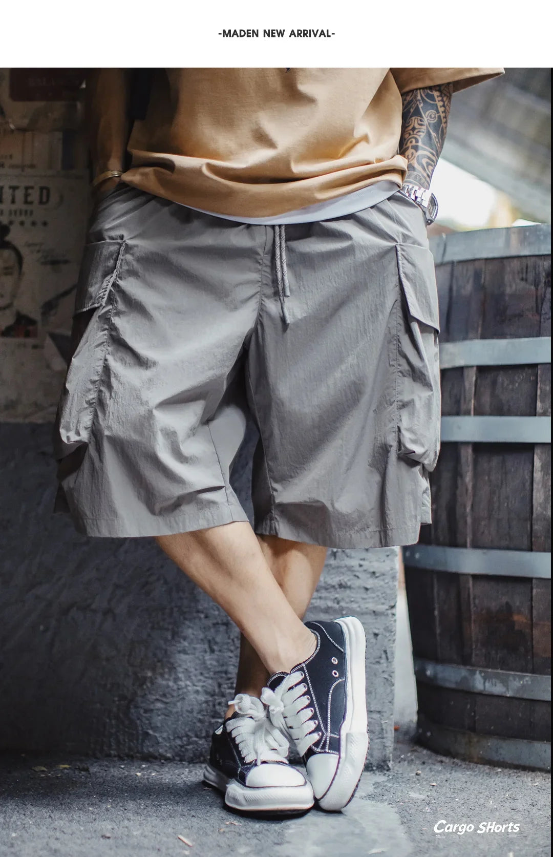 2026 New American Retro Mountain Lightweight A-line Shorts Men Big Pocket Functional Straight Leg Summer Pants Cargo Pants