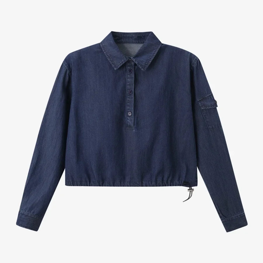 AS AW25 Denim set loose Shirt + slip dress Aline adjustable dress