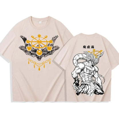 Anime Jujutsu-Kaisen Mahoraga T-shirt Man Woman Harajuku Short Sleeve O-neck Casual Shirt